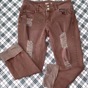 Refuge Ripped capris jeans